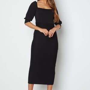 BUBBLEROOM Maybelle puff sleeve dress Black S