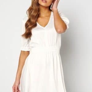 BUBBLEROOM Mayra Puff Sleeve Dress White 34