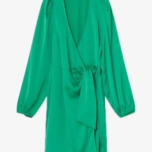 Enrobyn LS V-N Dress - Emerald Green - Envii - Grøn L