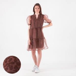Pieces - Pcditte ss dress* - Kjoler til hende - BLACK LEOPARD - L