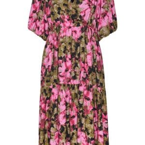 Gestuz - Kjole - Taralyn Wrap Dress - Artistic Pink Flower