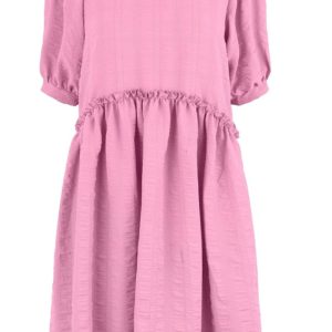Pieces - Kjole - PC Vudmilla SS O-neck Dress - Prism Pink