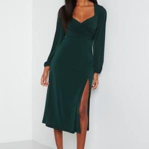 Chiara Forthi Giulia Long Sleeve Dress Dark green 40