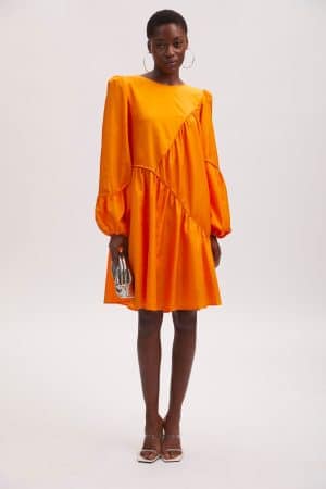 Gestuz Hesla Kjole 10906964 151157, Farve: Flame Orange, Størrelse: 40, Dame