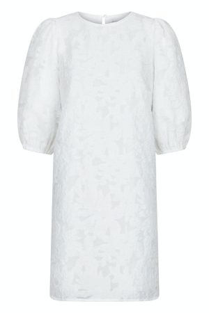 Neo Noir - Kjole - Limba Brocade Dress - White