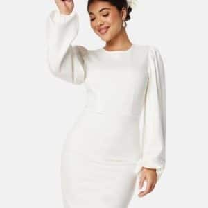 BUBBLEROOM Idalina Puff Sleeve Dress White 2XL