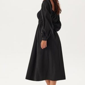 BUBBLEROOM Smock Midi Dress Black XL