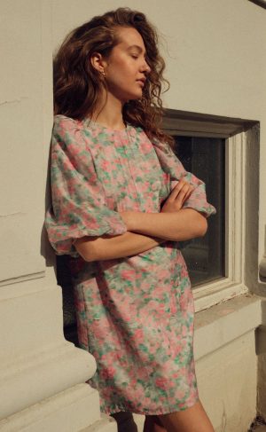 Noella Kjole - Pastis - Dealyn Print