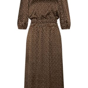 Bruuns Bazaar - Kjole - AcaciaBBAdria Dress - Brown/Cream Dot Print