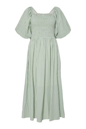 Y.A.S - Kjole - Sefera SS Long Dress - Quiet Green