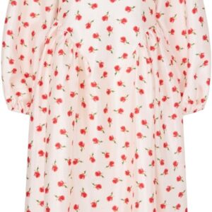 2067 Flat Textured Poly, Long Sleeve Voluminous Dress