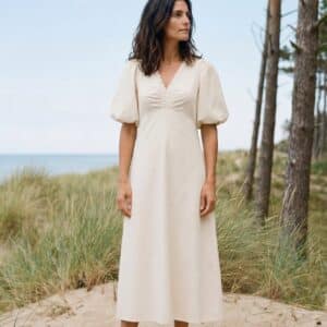 Bailey Poplin kjole - Butter Yellow