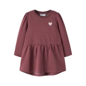 NAME IT Sweat Kjole Vima Wild Ginger Heart Embroidery
