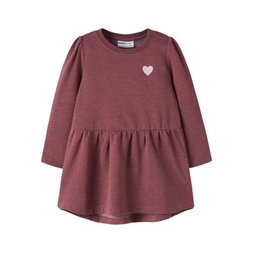 NAME IT Sweat Kjole Vima Wild Ginger Heart Embroidery